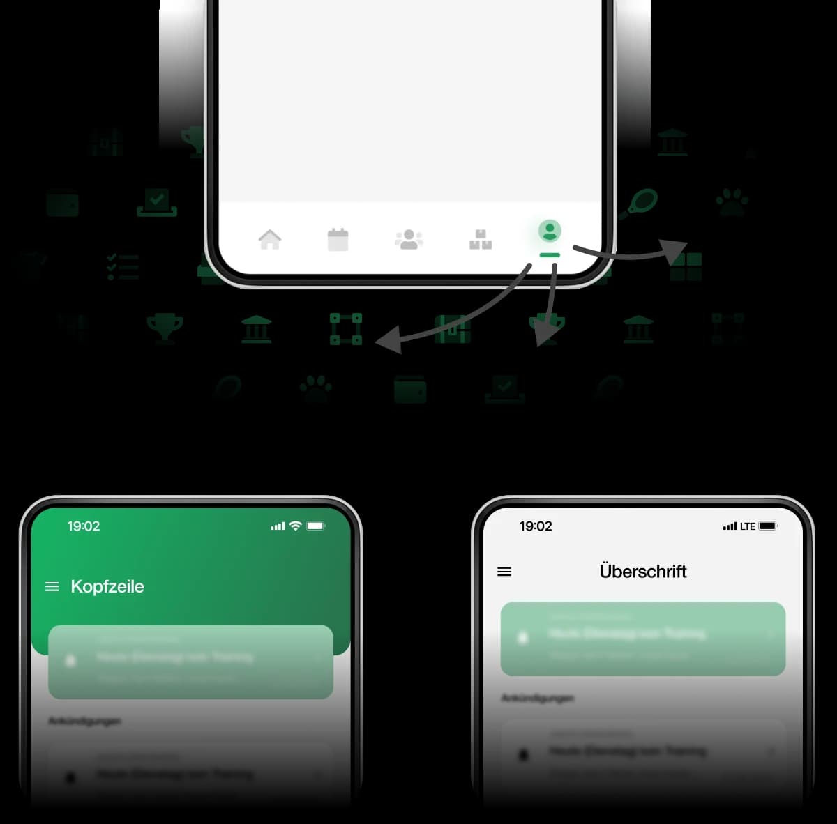 Vereinsmitglied nutzt die Vereins-App am Smartphone