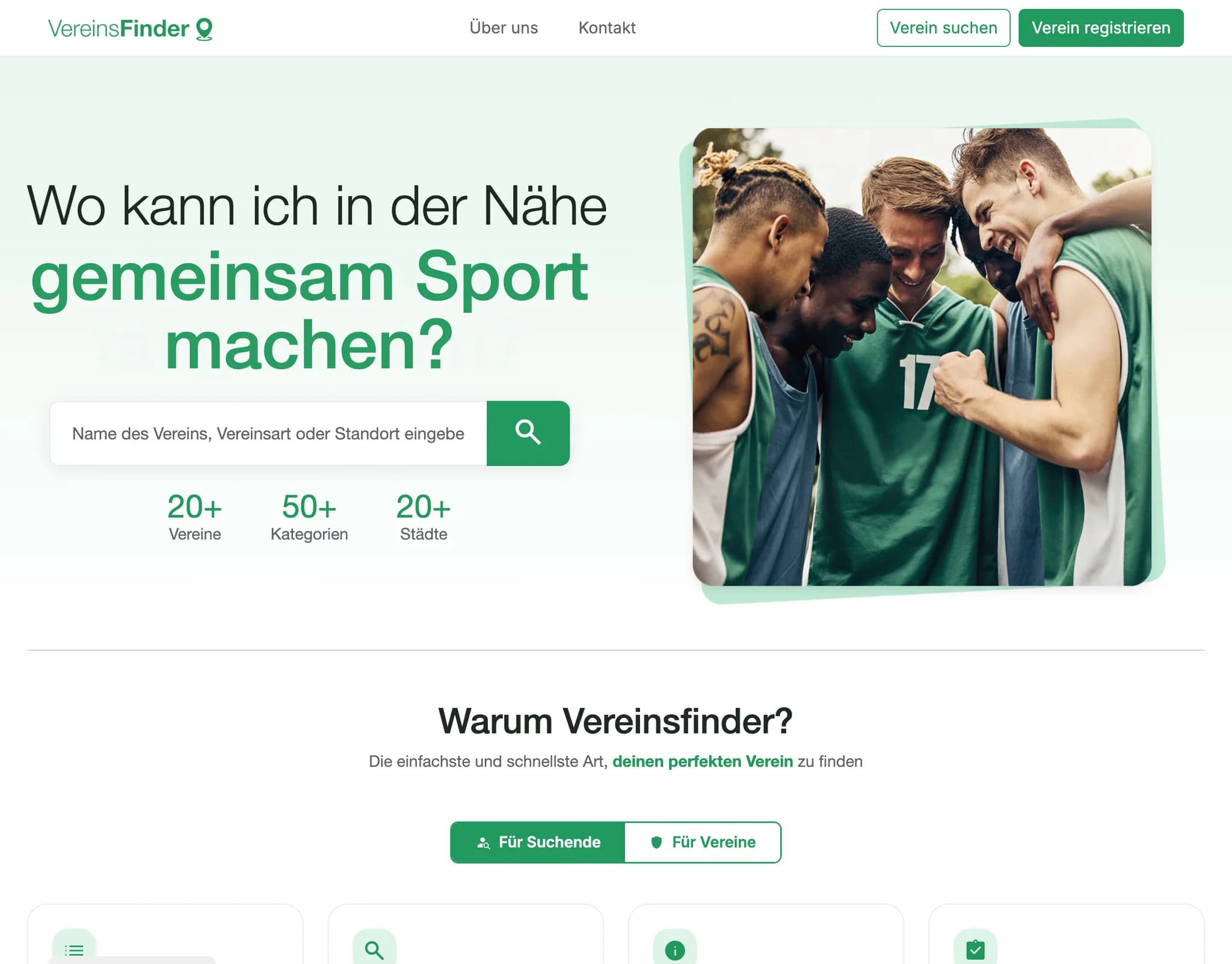 Screenshot Vereinsfinder